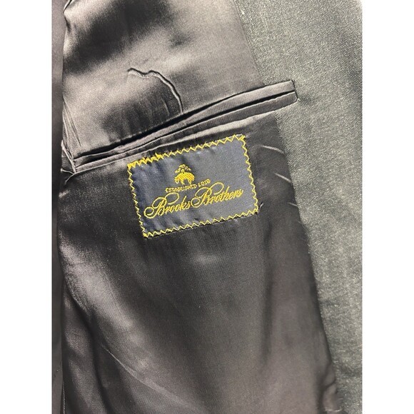 Brooks Brothers Sport Coat Men’s 45M 2 Button Sleeve Charcoal Grey Wool - Picture 7 of 13